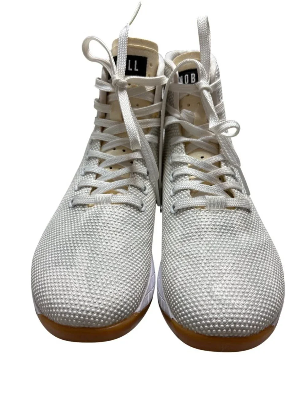 NoBull Women's Outwork High-Top Lightweight Knit Gum Sole White Camo-sz 9